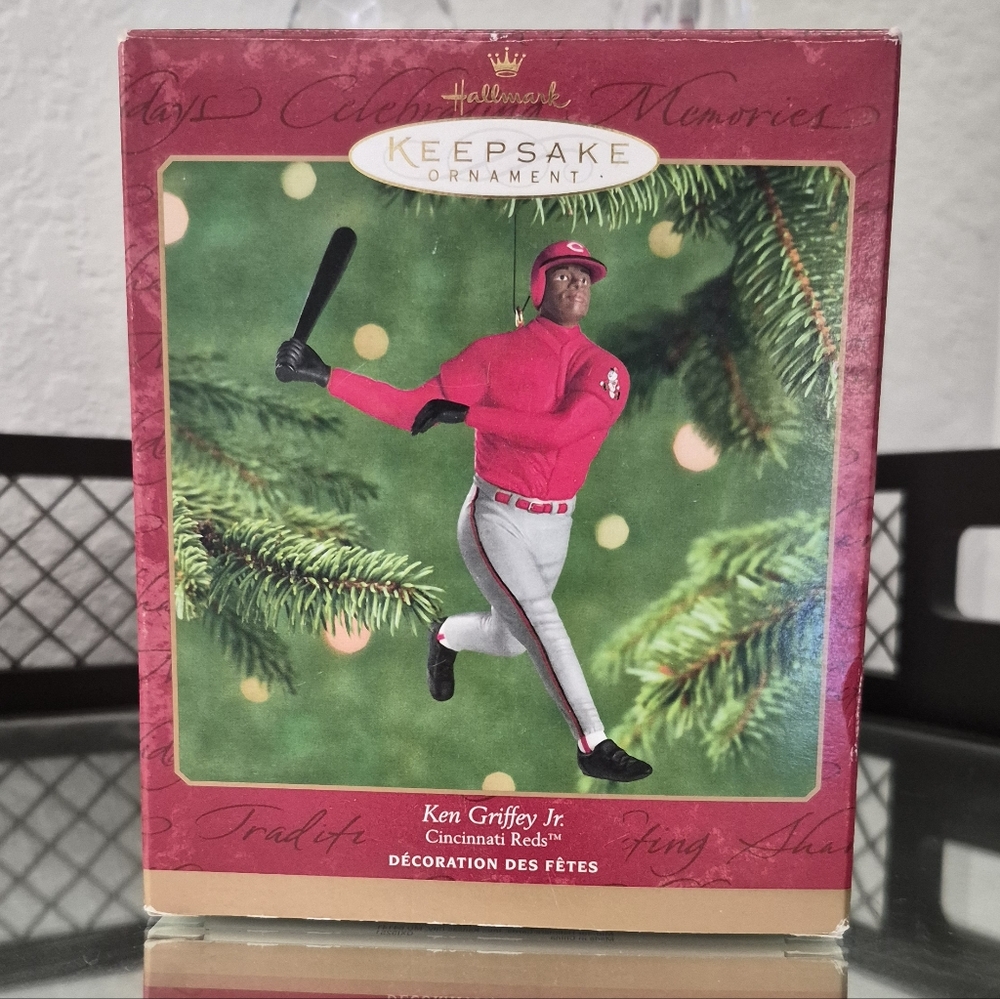 Hallmark Red Baseball Player Ornament